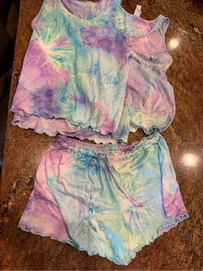 Pastel Tie-Dye Tank & Shorts Lounge Set